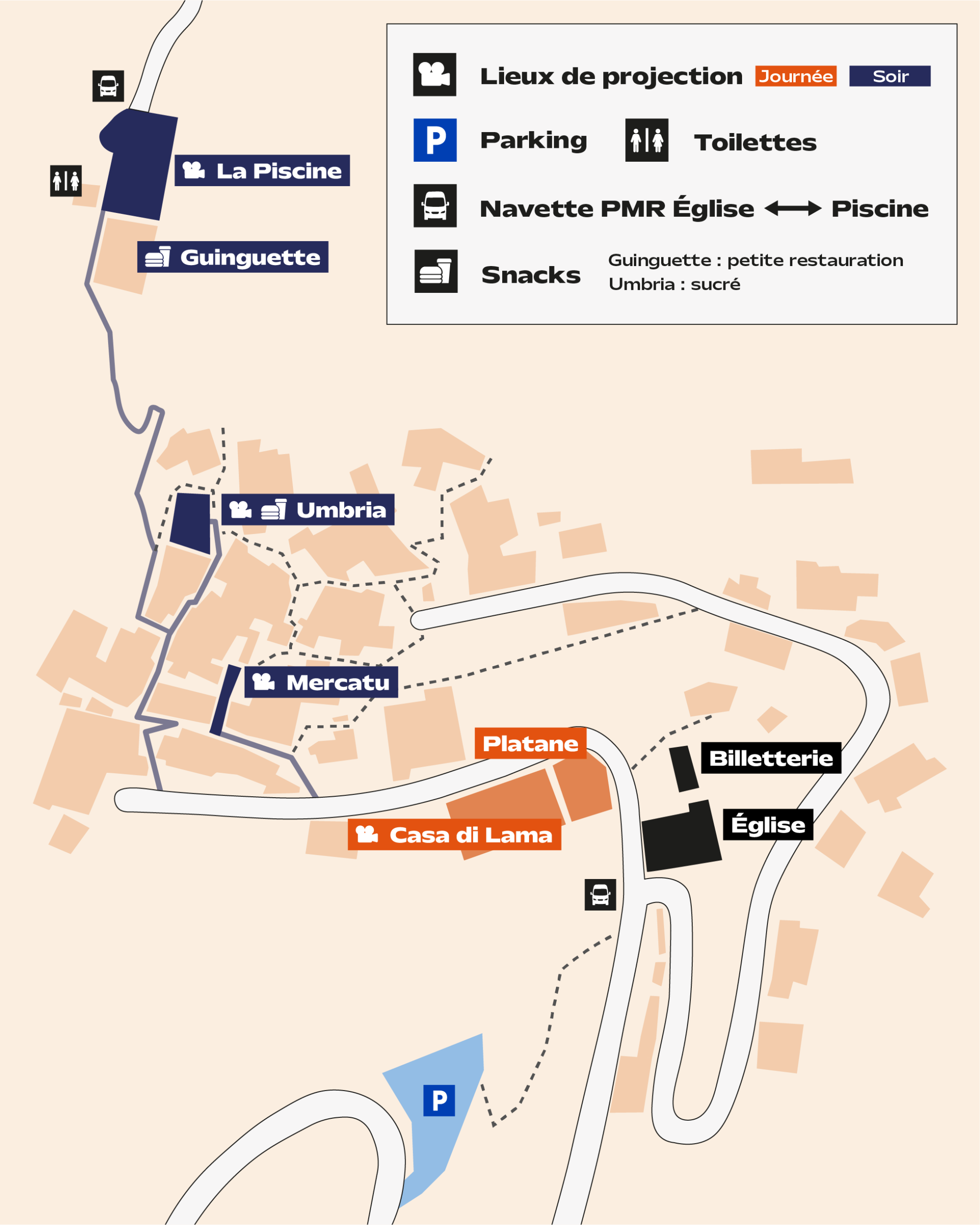 Plan du village de Lama