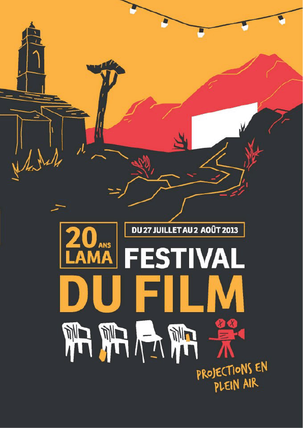 affiche des 20 ans du festival du film de Lama